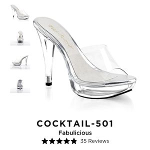 Fabulicious Cocktail 501 (The Shoe Fairy "Lush") Mule Size 8